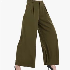 Tronjori Palazzo High Waist Cropped Trousers